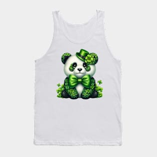 Clover Panda Bear St Patricks Day Tank Top